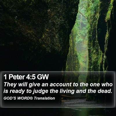 1 Peter 4:5 GW Bible Verse Image
