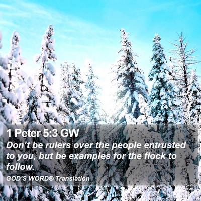 1 Peter 5:3 GW Bible Verse Image