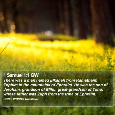1 Samuel 1:1 GW Bible Verse Image