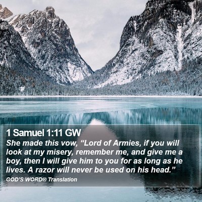 1 Samuel 1:11 GW Bible Verse Image