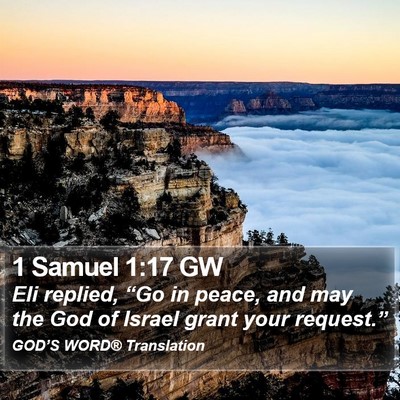 1 Samuel 1:17 GW Bible Verse Image
