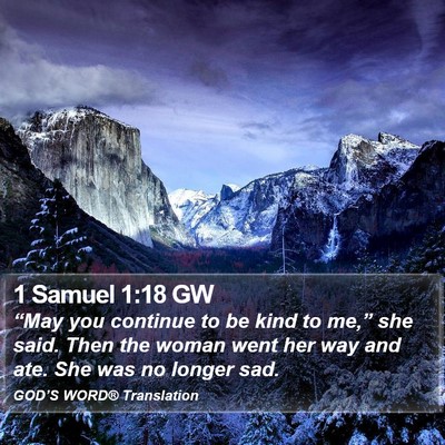 1 Samuel 1:18 GW Bible Verse Image