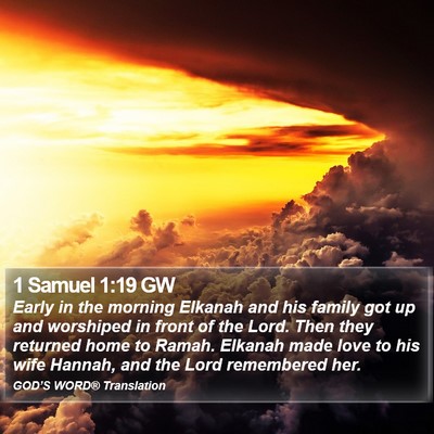 1 Samuel 1:19 GW Bible Verse Image