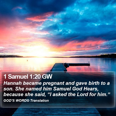 1 Samuel 1:20 GW Bible Verse Image