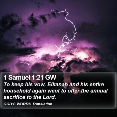1 Samuel 1:21 GW Bible Verse Image