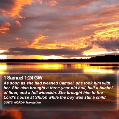 1 Samuel 1:24 GW Bible Verse Image