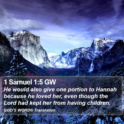1 Samuel 1:5 GW Bible Verse Image