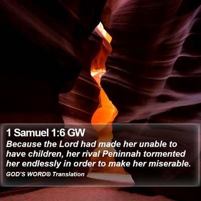 1 Samuel 1:6 GW Bible Verse Image