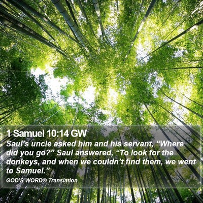 1 Samuel 10:14 GW Bible Verse Image
