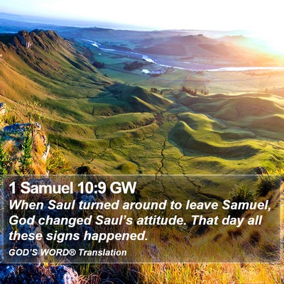 1 Samuel 10:9 GW Bible Verse Image