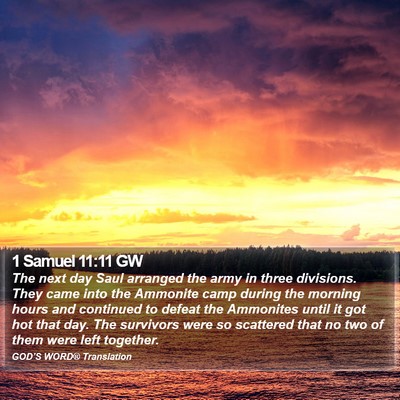 1 Samuel 11:11 GW Bible Verse Image
