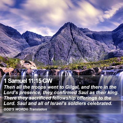 1 Samuel 11:15 GW Bible Verse Image