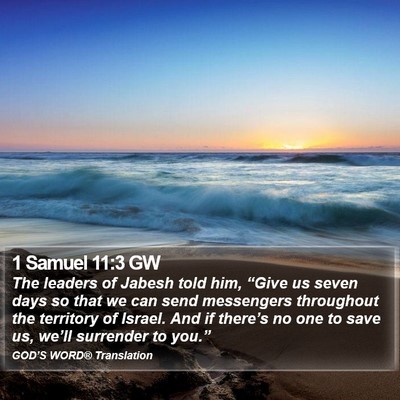 1 Samuel 11:3 GW Bible Verse Image