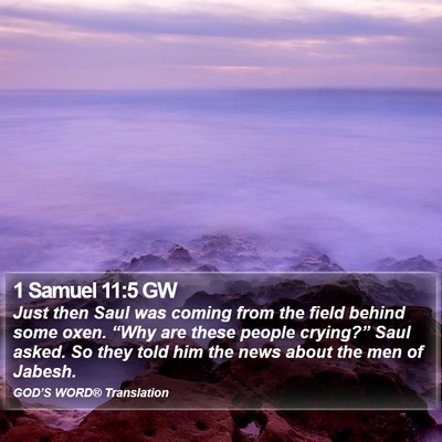 1 Samuel 11:5 GW Bible Verse Image