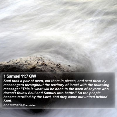 1 Samuel 11:7 GW Bible Verse Image