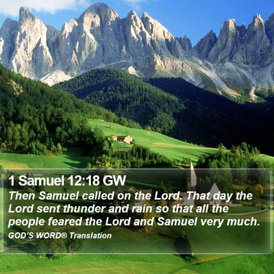 1 Samuel 12:18 GW Bible Verse Image