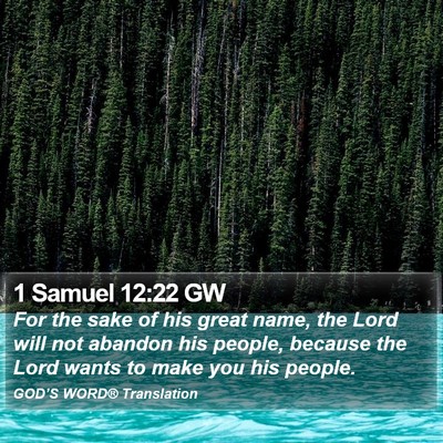 1 Samuel 12:22 GW Bible Verse Image
