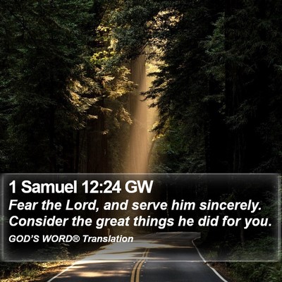 1 Samuel 12:24 GW Bible Verse Image