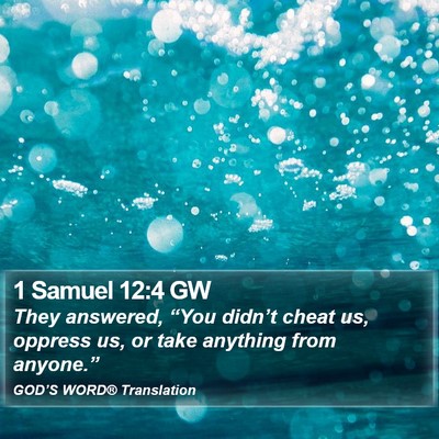 1 Samuel 12:4 GW Bible Verse Image