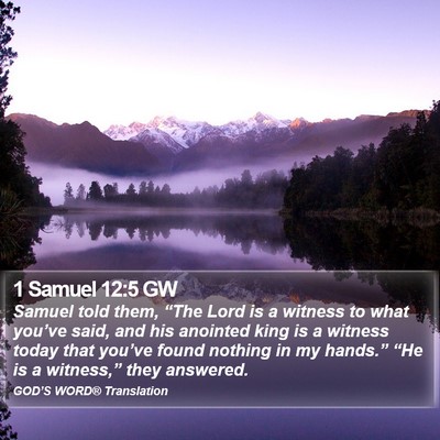 1 Samuel 12:5 GW Bible Verse Image
