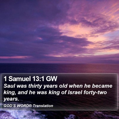 1 Samuel 13:1 GW Bible Verse Image