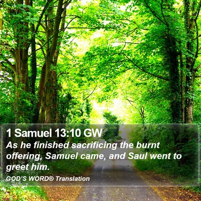 1 Samuel 13:10 GW Bible Verse Image