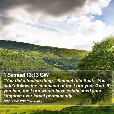 1 Samuel 13:13 GW Bible Verse Image