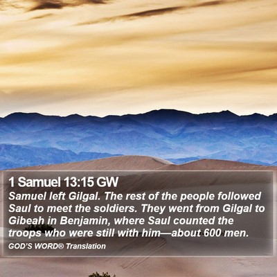 1 Samuel 13:15 GW Bible Verse Image