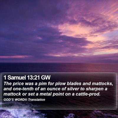 1 Samuel 13:21 GW Bible Verse Image