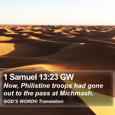 1 Samuel 13:23 GW Bible Verse Image
