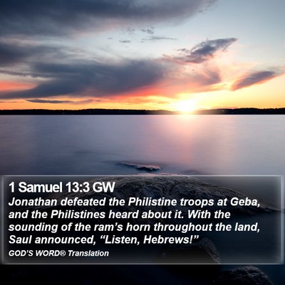 1 Samuel 13:3 GW Bible Verse Image
