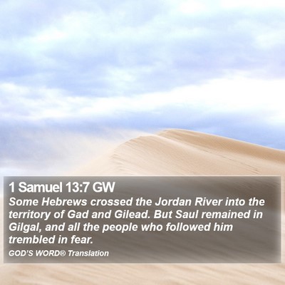 1 Samuel 13:7 GW Bible Verse Image