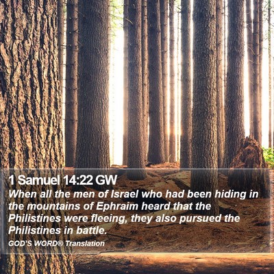 1 Samuel 14:22 GW Bible Verse Image