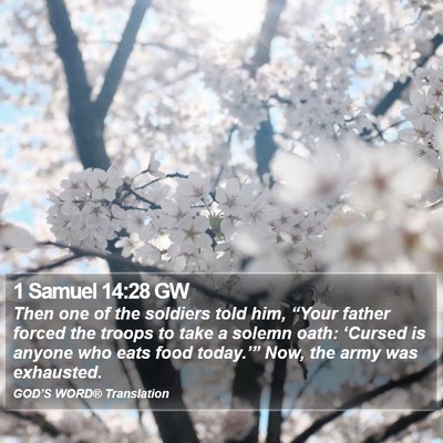 1 Samuel 14:28 GW Bible Verse Image