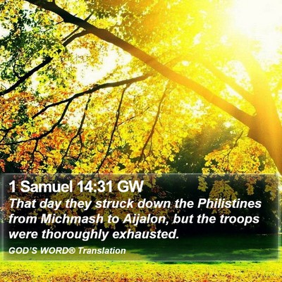 1 Samuel 14:31 GW Bible Verse Image