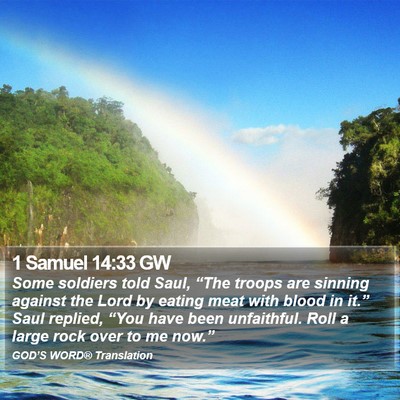 1 Samuel 14:33 GW Bible Verse Image