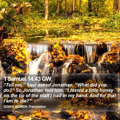 1 Samuel 14:43 GW Bible Verse Image