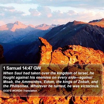 1 Samuel 14:47 GW Bible Verse Image