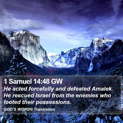 1 Samuel 14:48 GW Bible Verse Image