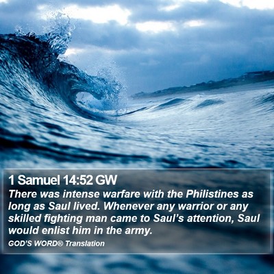 1 Samuel 14:52 GW Bible Verse Image