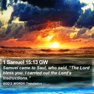 1 Samuel 15:13 GW Bible Verse Image