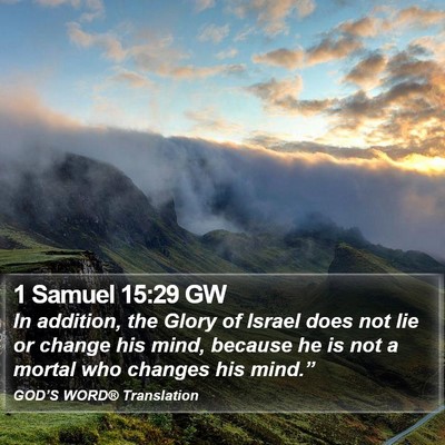 1 Samuel 15:29 GW Bible Verse Image