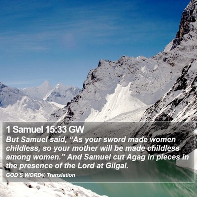 1 Samuel 15:33 GW Bible Verse Image