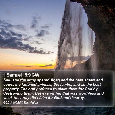 1 Samuel 15:9 GW Bible Verse Image