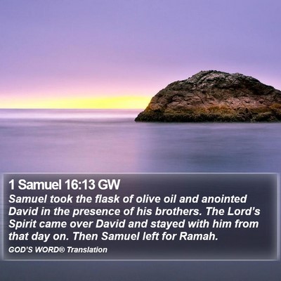 1 Samuel 16:13 GW Bible Verse Image