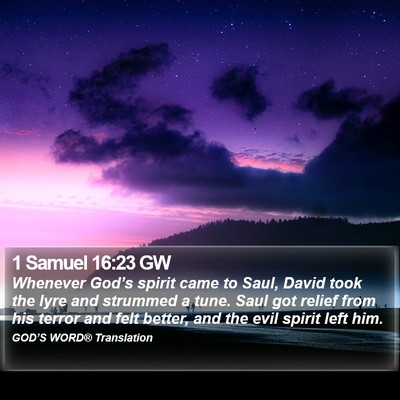 1 Samuel 16:23 GW Bible Verse Image