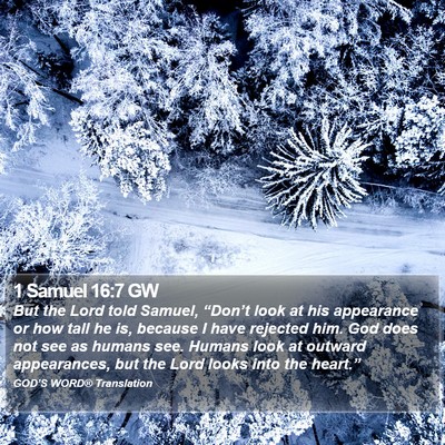 1 Samuel 16:7 GW Bible Verse Image