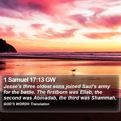 1 Samuel 17:13 GW Bible Verse Image