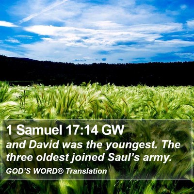 1 Samuel 17:14 GW Bible Verse Image