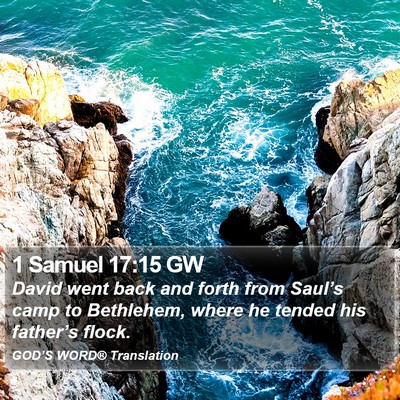 1 Samuel 17:15 GW Bible Verse Image